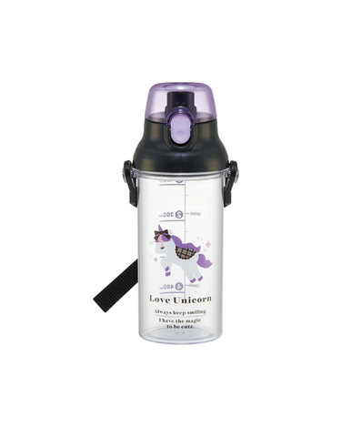 Skater Love獨角獸 彈蓋直飲斜揹水壺 480ml